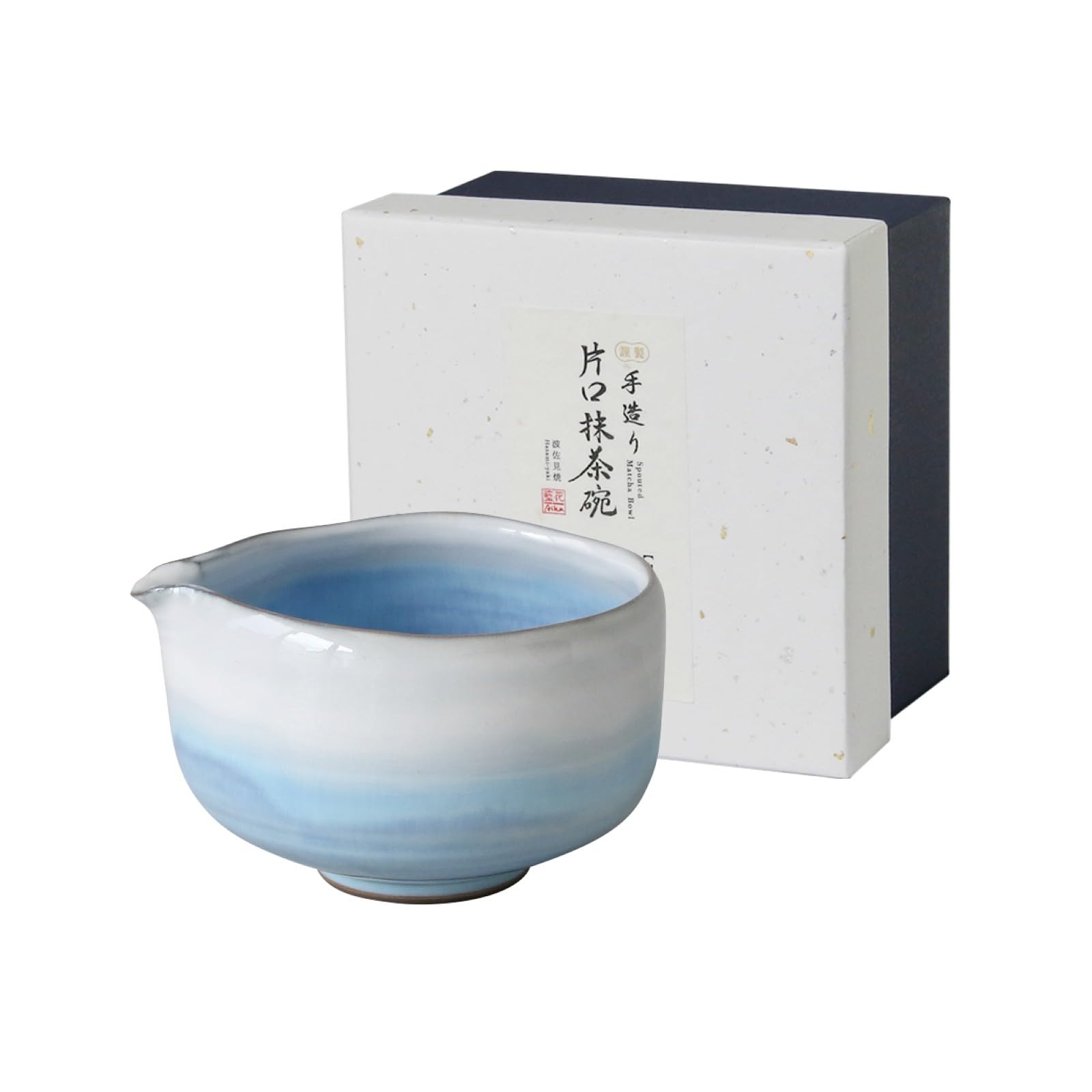 Amazon.co.jp: ワールド・クリエイト 手づくり 片口抹茶碗 白銀 サイズ